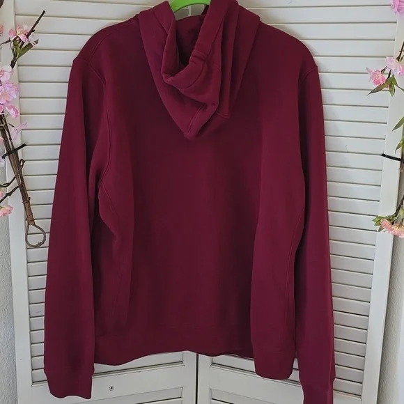 Nike Men's Burgundy Pullover Hoodie Sweatshirt XL - Picture 2 of 5
